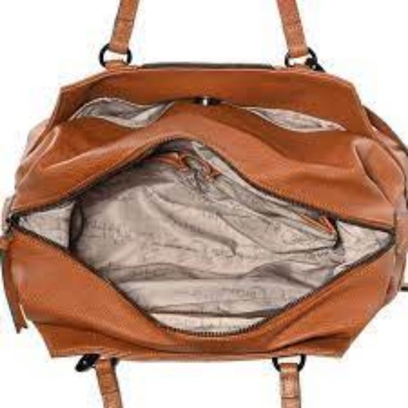 #042 NWT Foley + Corinna "Hygge Tower Satchel" Cognac Vegan Leather - Picture 6 of 11
